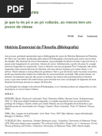 História Essencial Da Filosofia (Bibliografia) _ Olavo de Carvalho