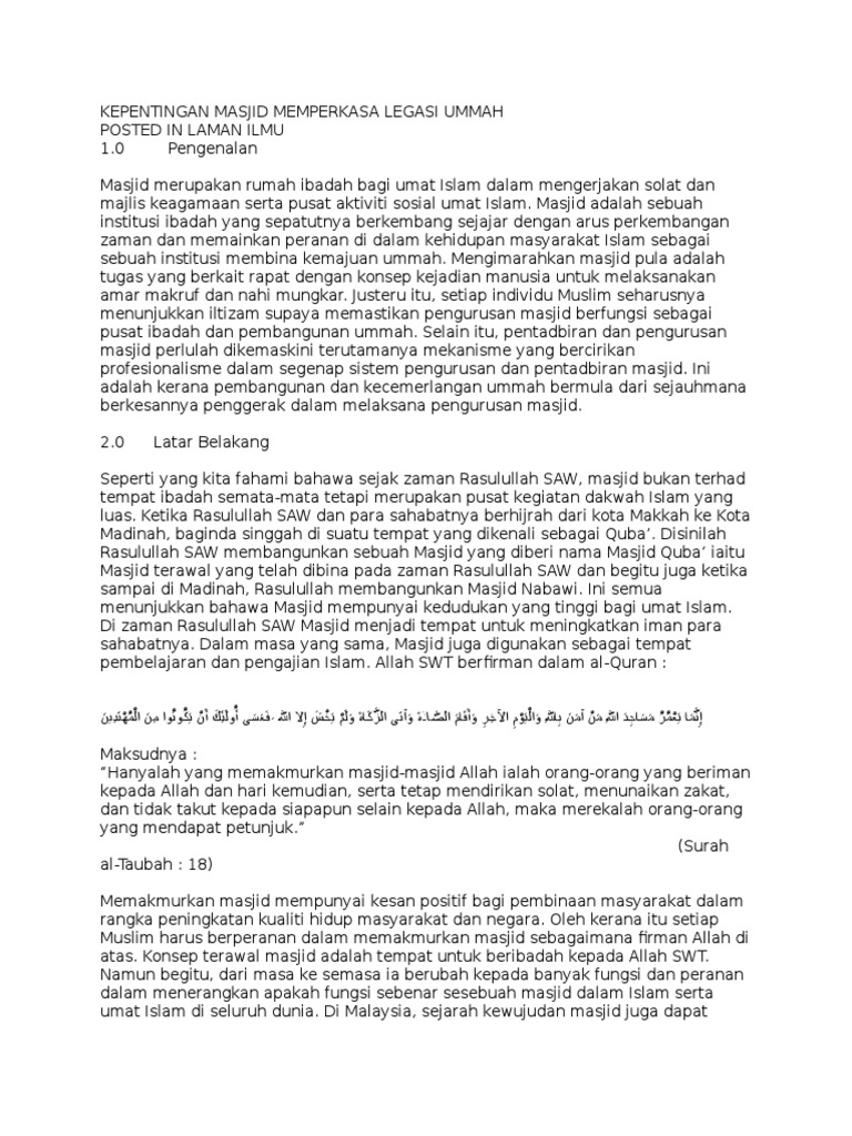 Optimalkan Peran Remaja Masjid Kanwil Kemenag Kalbar
