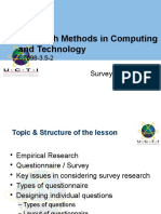 Research Methods in Computing and Technology: Survey