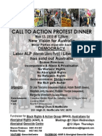 Call To Action Protest Dinner Poster May 15, 2010