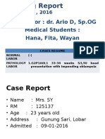 Supervisor: Dr. Ario D, SP - OG Medical Students: Hana, Fita, Wayan