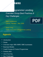 SME Programme Lending: Overview Group Best Practices & Key Challenges