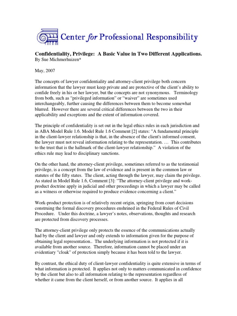 Confidentiality or Attorney.authcheckdam AttorneyClient Privilege Confidentiality