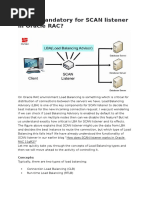 Is LBA Mandatory For SCAN Listener in Oracle RAC?