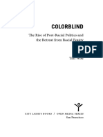 Table of Contents and Preface For Colorblind: The Rise of Post-Racial Politics and The Retreat From Racial Equity