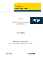 ACCT1501 Accounting and Financial Management 1A Semester 1, 2016 Course Outline