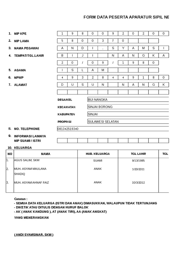 Form. Data Asn | PDF