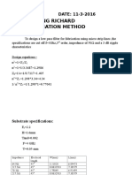 Low Pass Filter Design Using Richards Transformation Method