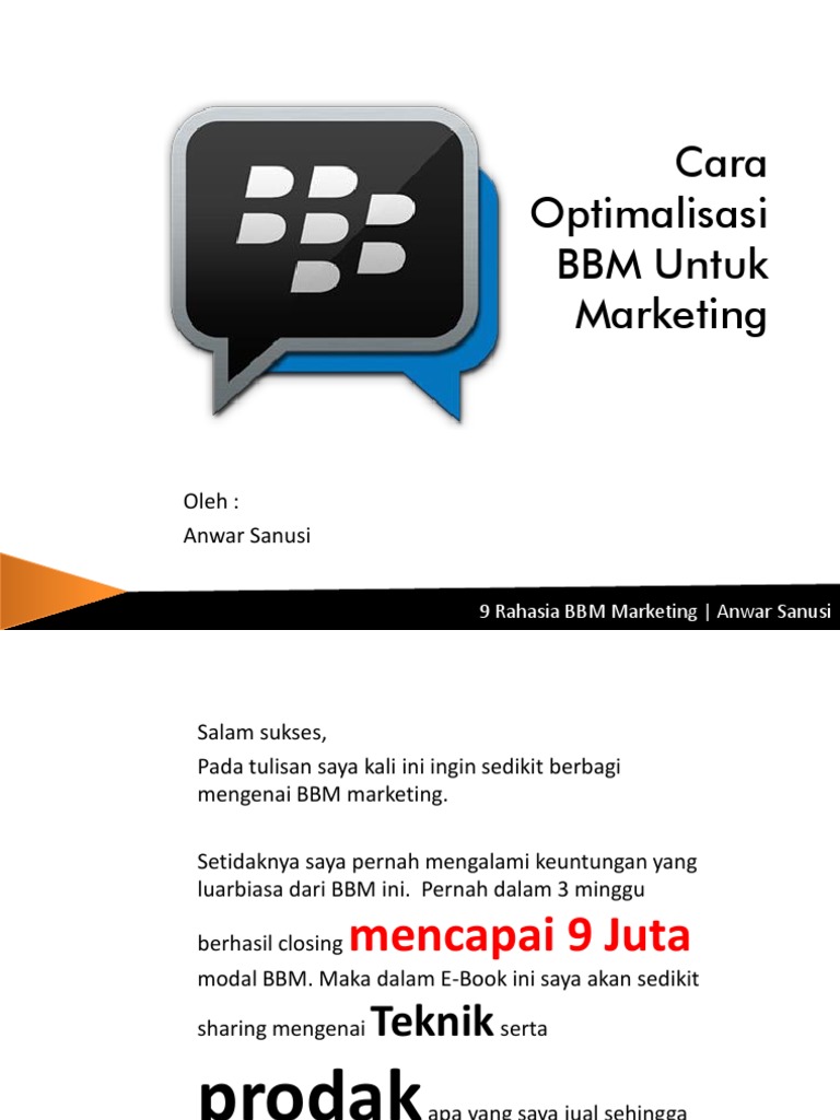 BBM Marketing Qurban