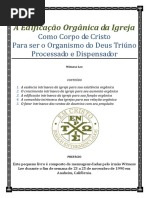 A Edificação Orgânica Das Igrejas