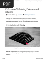 16 Common 3d Printing Problems and Their Solutions 2015.11.12