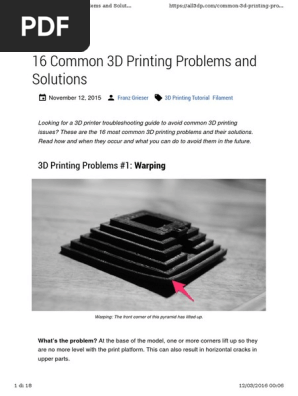 All3dp.com - 16 Common 3d Printing Problems and Their Solutions 2015.11.12