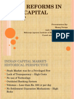 Recent Reforms in Indian Capital Market: Presentation By: Manoj Verma