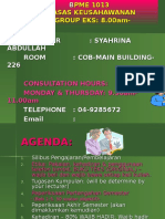 Lecturer: Syahrina Abdullah Room: Cob-Main Building-226: Consultation Hours: MONDAY & THURSDAY: 9.30am - 11.00am