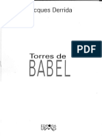 Jacques Derrida - Torres de Babel