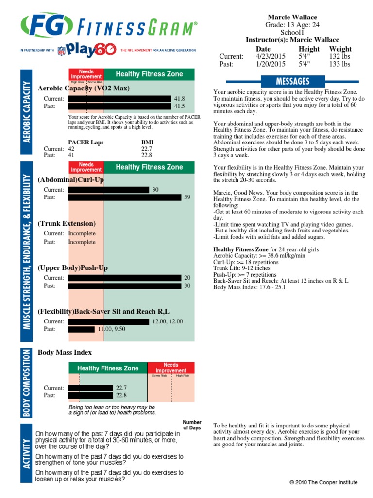 new fitnessgram test 1 Physical Fitness Aerobic Exercise