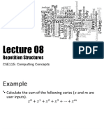 CSE115 Repetition Structures Lecture