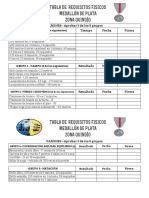 Planilla de Pruebas Fisicas Medallones de Plata