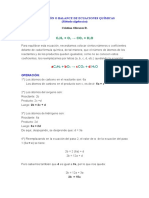 Igualación o Balance de Ecuaciones Químicas