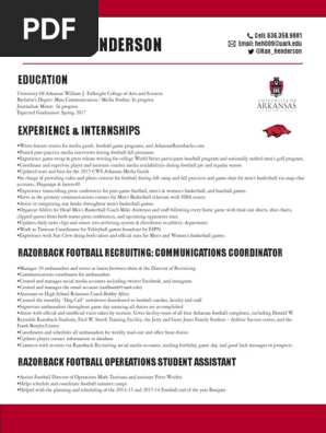 hannah henderson resume
