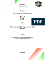 Côte D'ivoire - Plan National de Développement Sanitaire 2008-2012 Vol.1