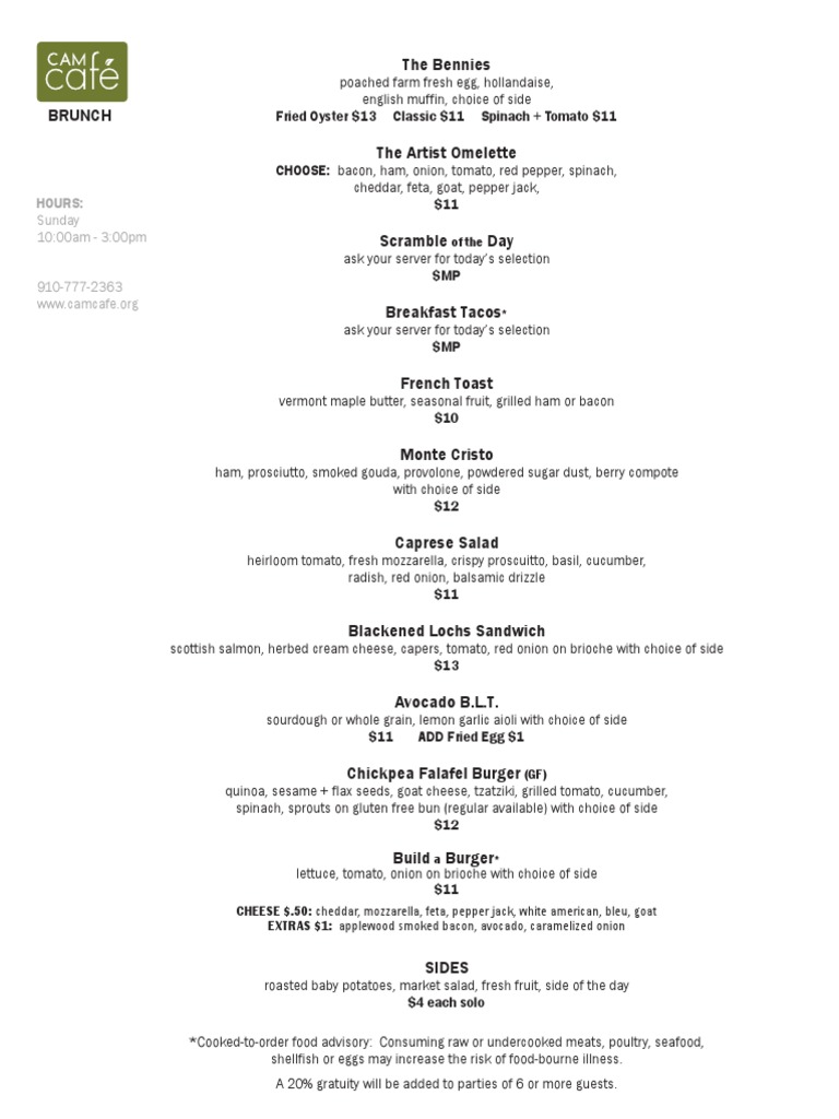 Brunch Menu PDF