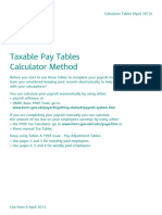 Calculator Tables (April 2013) Tax Tables