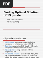 Finding Optimal Solution of 15 Puzzle