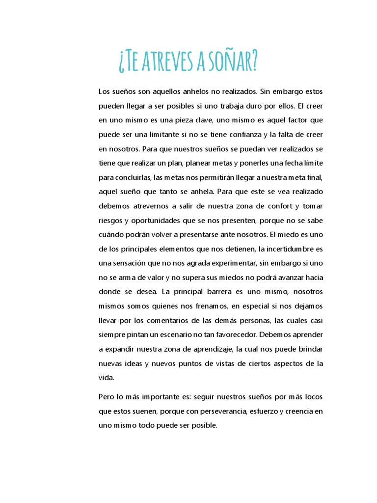Te Atreves a Soñar