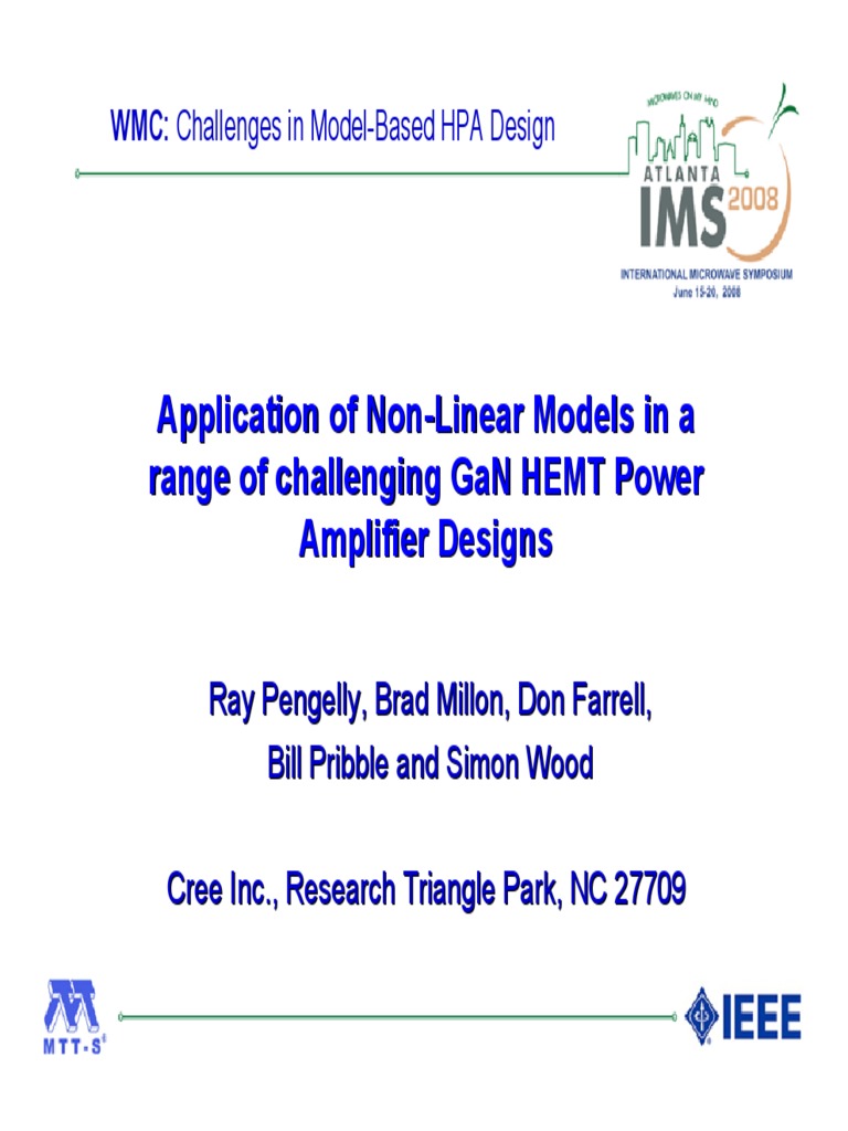 GaN HEMT Power Amplifier Modeling | PDF | Field Effect Transistor ...