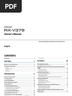 Yamaha RXV379 Owners Manual