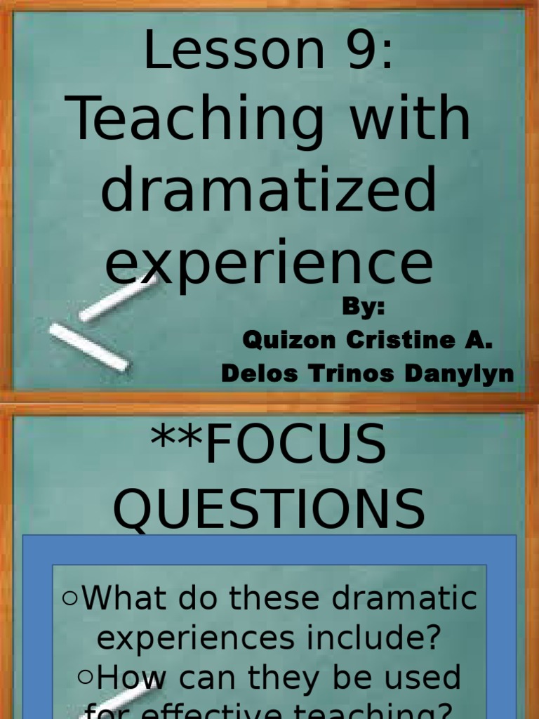 Using Dramatized Experience in Teaching | PDF