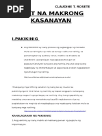 FILIPINO 11 - Apat Na Makrong Kasanayan