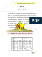 Bab Xi Kesimpulan: Studi Kelayakan Tambang 2015