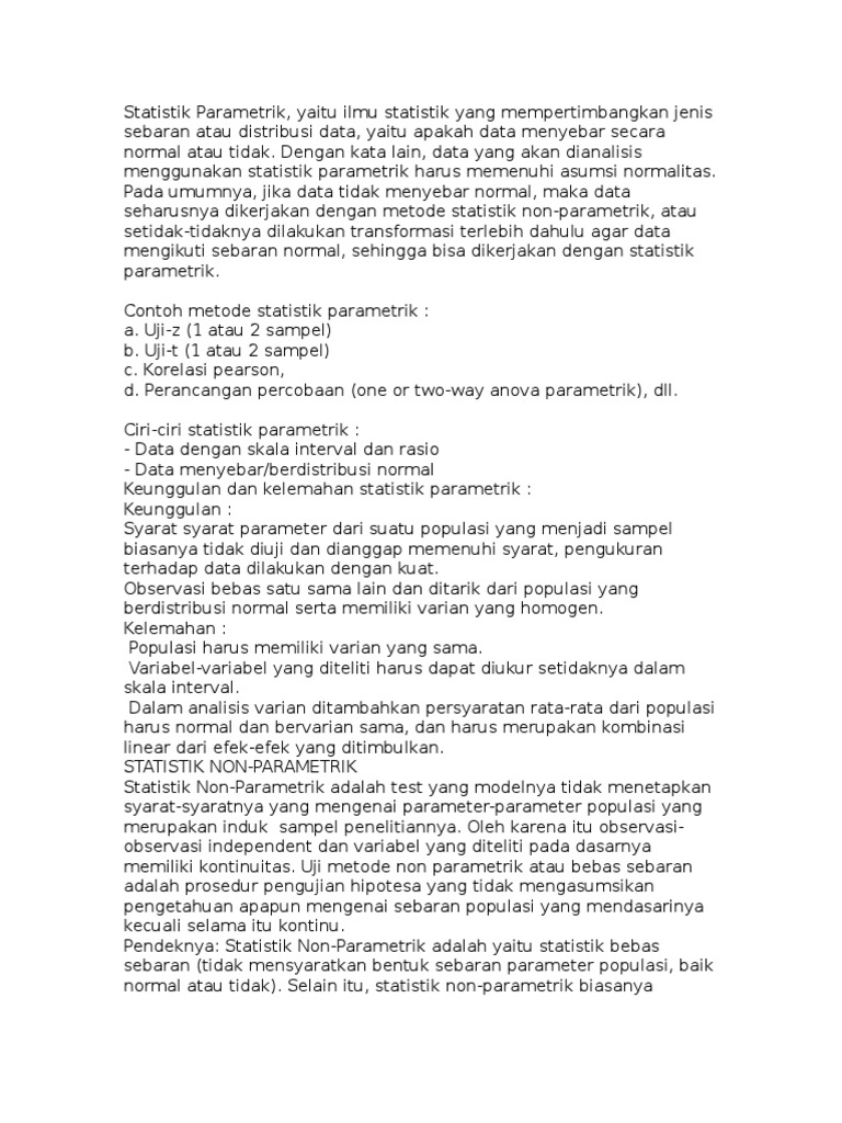 Statistik Parametrik