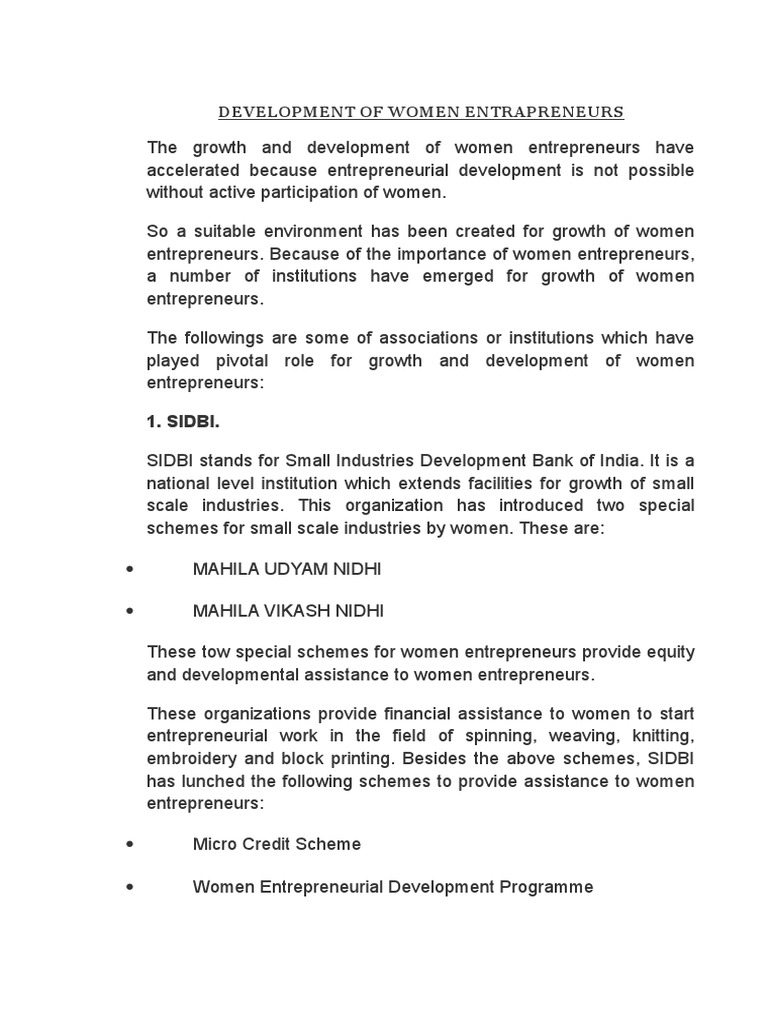 Development of Women Entrapreneurs | PDF | Entrepreneurship | Economies