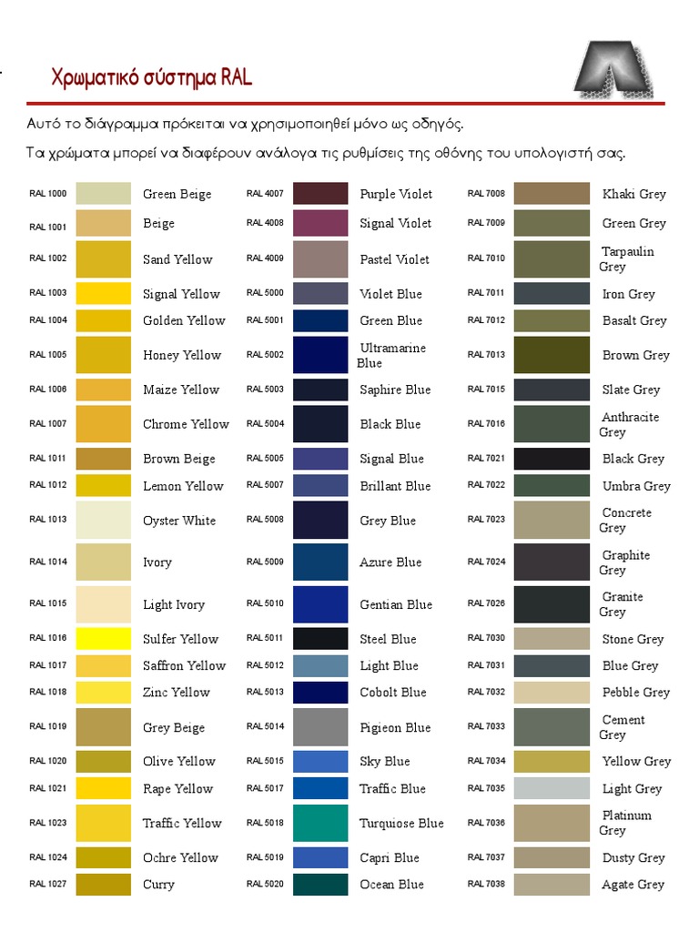 Ral Pallette | PDF | Blue | Green