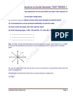 9th Introductions to Euclid Geometry Test Paper-1