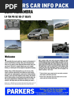 Seat Alhambra (00 10) 1.9 Tdi PD Se 5d (7 Seat)