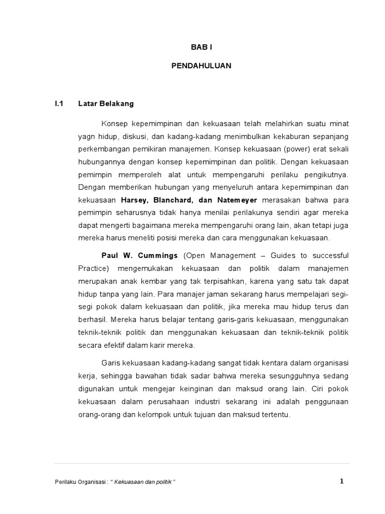 Kekuasaan Dan Politik Dalam Prilaku Organisasi