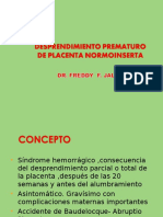 Desprendimiento Prematuro de Placenta Normoinserta