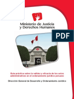 Guia Practica Sobre La Validez y Eficacia de Los Actos Administrativos en El Ordenamiento Juridico Peruano 2014