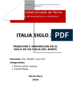 TRADICIÓN E INNOVACIÓN EN EL SIGLO XV EN ITALIA DEL NORTE