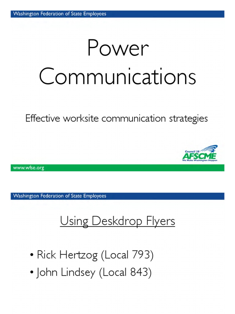 Power Communications: Effective Worksite Communication Strategies | PDF