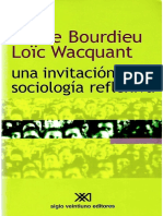 Bourdieu Pierre - Una Invitacion a La Sociologia Reflexiva