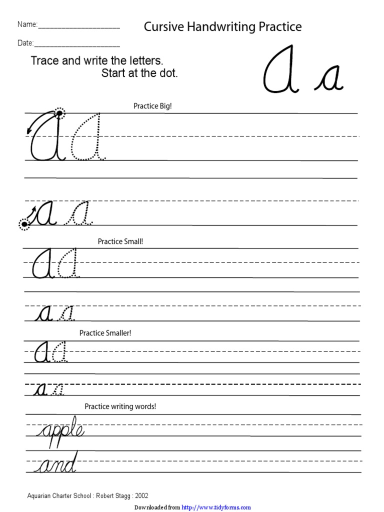 Cursive Letters Chart 1 | Calligraphy | Text | Free 30-day Trial | Scribd