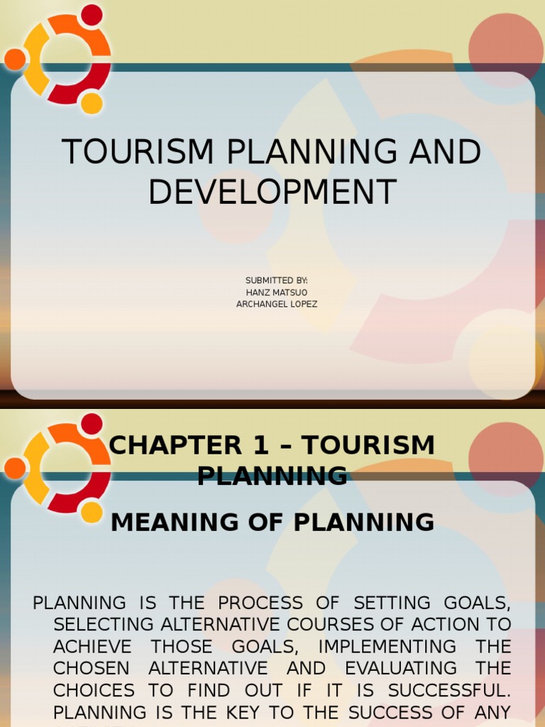 tourism planning pdf