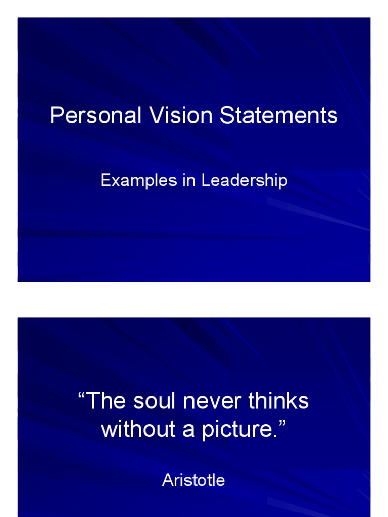 Crafting Personal Vision Statements | PDF