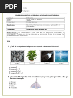 Diagnostico Ciencias 2016 Cuarto Basico