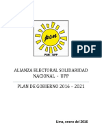 Plan de Gobierno - Alianza Electoral Solidaridad Nacional 2016 - 2021 (GARCÍA CAMPOS, Hernando Guerra)